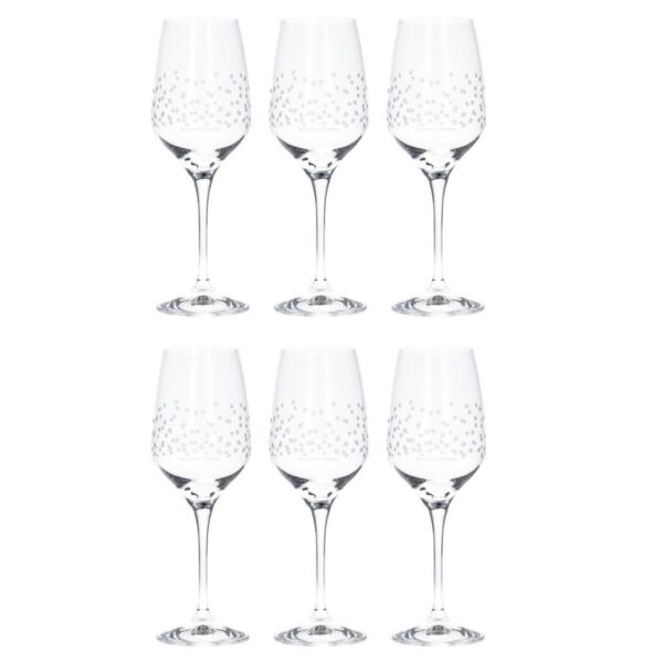 Set of 6 white wine glasses bubble 350 ml