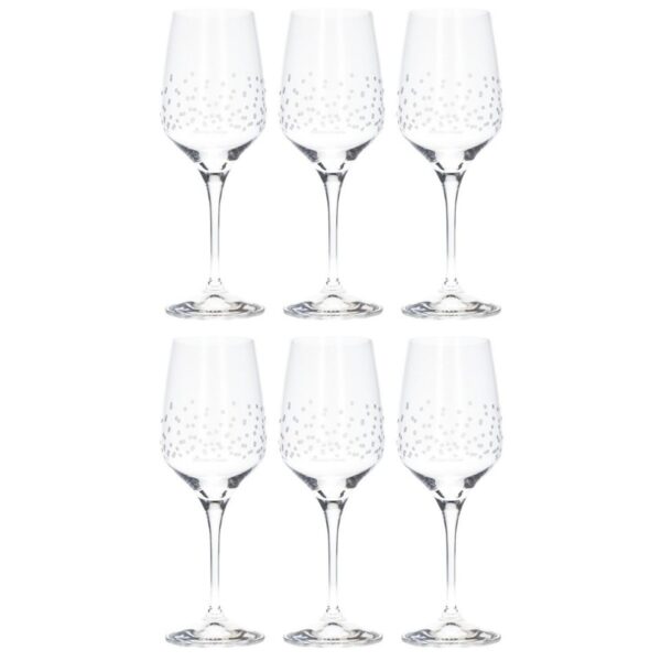 Set of 6 red wine glasses bubble 460 ml