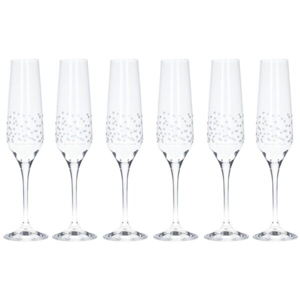 Set of 6 Champagne Glasses Bubble 195 ml